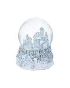 Gisela Graham Silver/White Village Music Globe